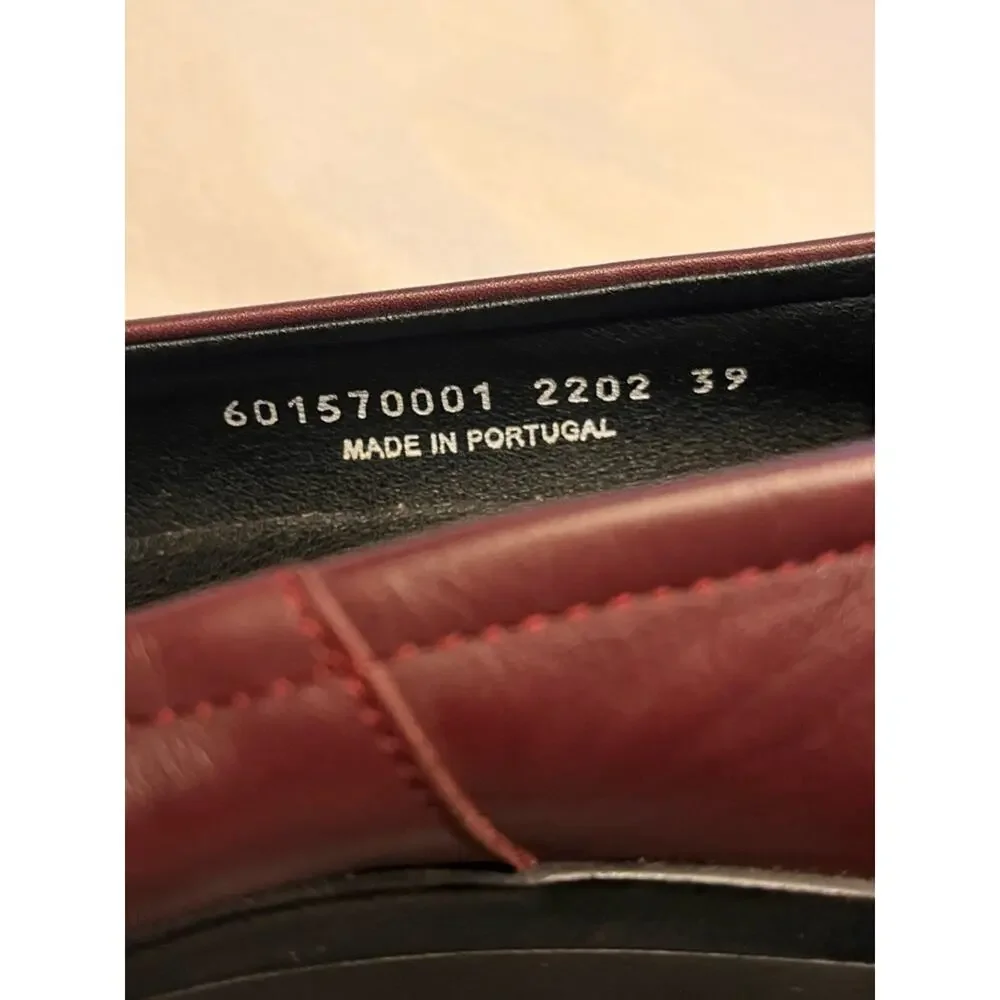 FLY LONDON Burgundy Leather Platform Wedge Flats Size 39 / US 8–8.5
